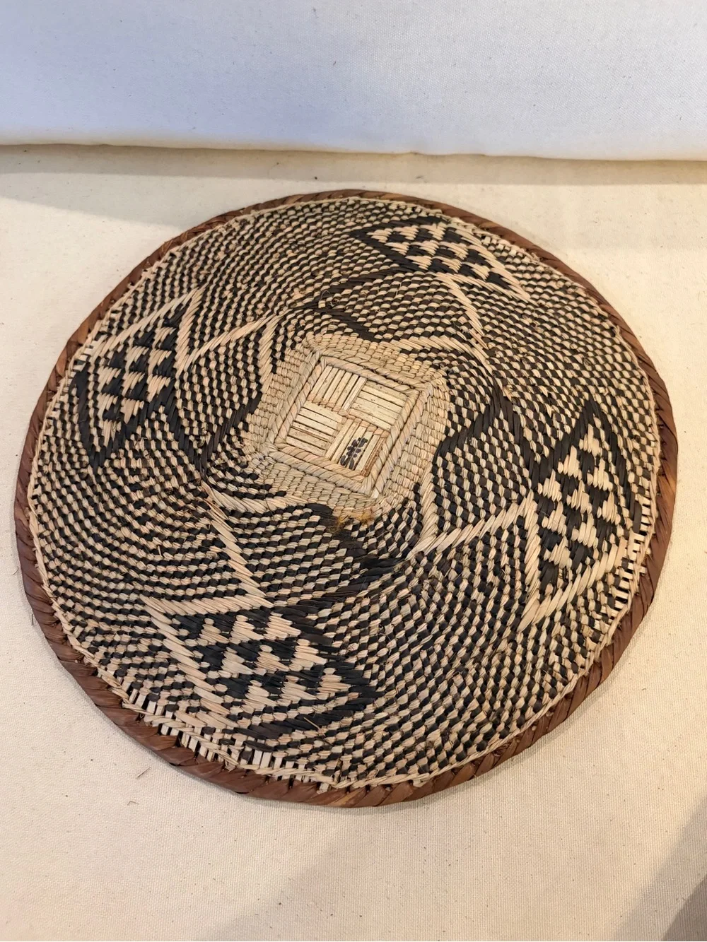 One of a Kind! NEW Woven Basket. Made by Binga people of Zambia Zimbabwe Africa